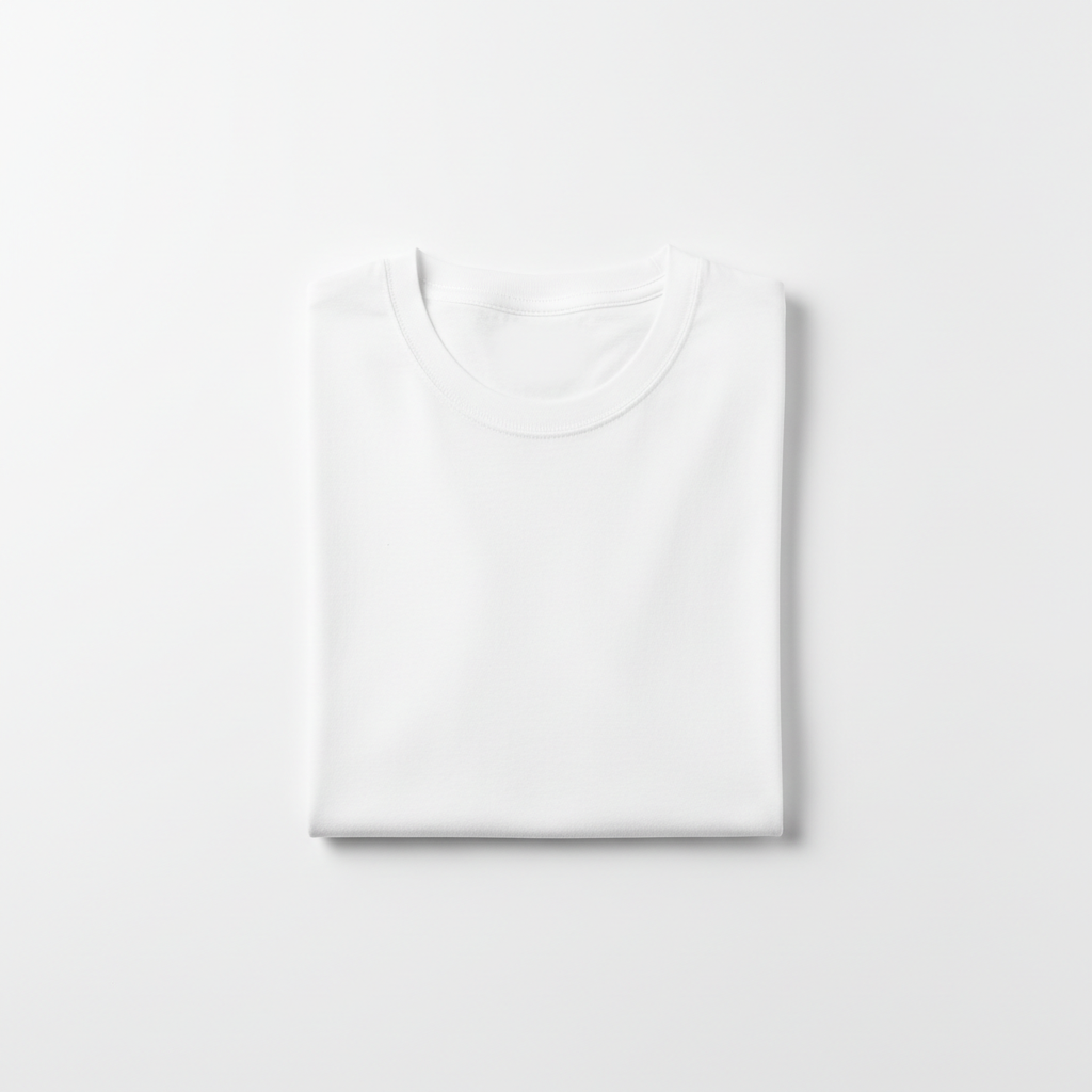 Polera básica de algodón blanca